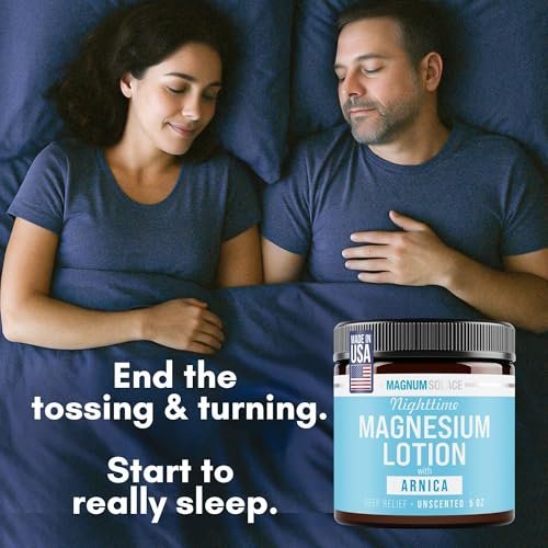 Nighttime Magnesium Lotion for Kids with Arnica – Soothing Relief & Relaxation, Highly Concentrated Magnesium for Muscles – Apply to Legs or Feet Before Bed – Skin-Friendly for Babies and Kids Avelisse