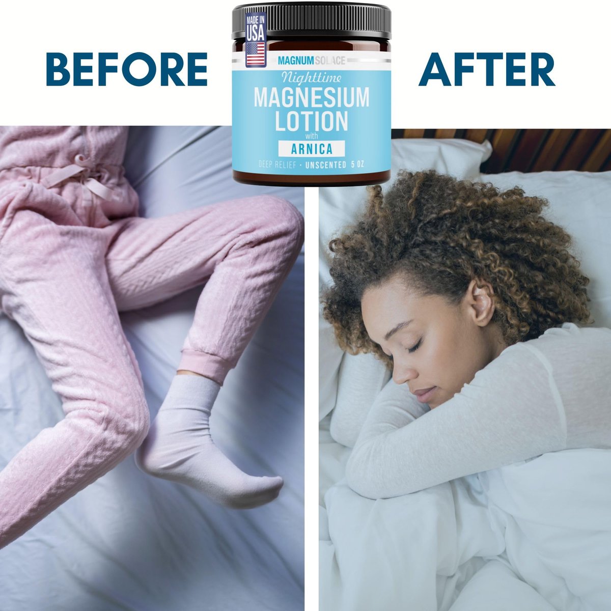 Nighttime Magnesium Lotion for Kids with Arnica – Soothing Relief & Relaxation, Highly Concentrated Magnesium for Muscles – Apply to Legs or Feet Before Bed – Skin-Friendly for Babies and Kids Avelisse