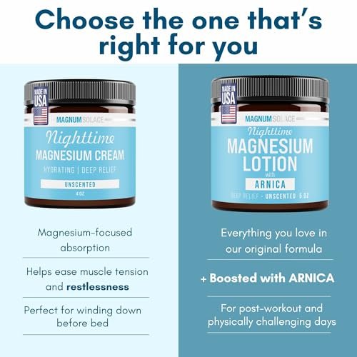 Nighttime Magnesium Lotion for Kids with Arnica – Soothing Relief & Relaxation, Highly Concentrated Magnesium for Muscles – Apply to Legs or Feet Before Bed – Skin-Friendly for Babies and Kids Avelisse