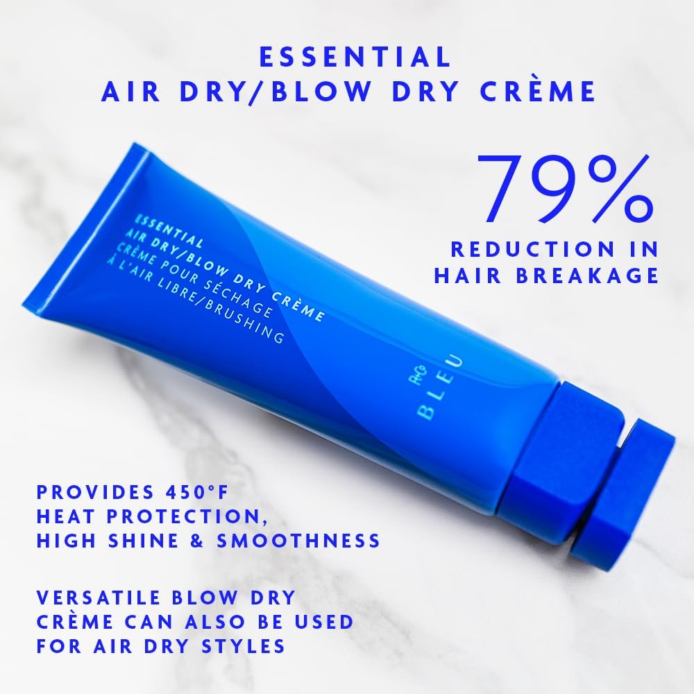 R+Co BLEU Essential Air Dry Blow Dry Crème – Lightweight Heat Protectant Styling Cream for Frizz Control, Hydration & Shine – Smooths & Detangles for All Hair Types – Paraben-Free – 4.2 oz Avelisse