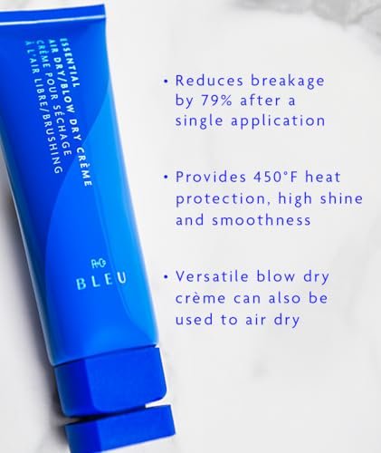 R+Co BLEU Essential Air Dry Blow Dry Crème – Lightweight Heat Protectant Styling Cream for Frizz Control, Hydration & Shine – Smooths & Detangles for All Hair Types – Paraben-Free – 4.2 oz Avelisse