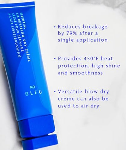 R+Co BLEU Essential Air Dry Blow Dry Crème – Lightweight Heat Protectant Styling Cream for Frizz Control, Hydration & Shine – Smooths & Detangles for All Hair Types – Paraben-Free – 4.2 oz Avelisse