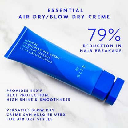 R+Co BLEU Essential Air Dry Blow Dry Crème – Lightweight Heat Protectant Styling Cream for Frizz Control, Hydration & Shine – Smooths & Detangles for All Hair Types – Paraben-Free – 4.2 oz Avelisse