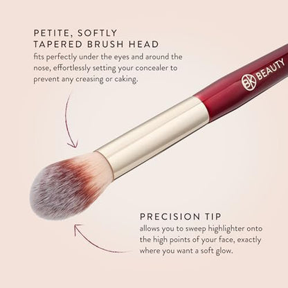 BK BEAUTY 108 Precision Powder Makeup Brush – Pro-Designed Tapered Brush for Under-Eye Setting, Crease-Free Finish & Subtle Highlighting Avelisse