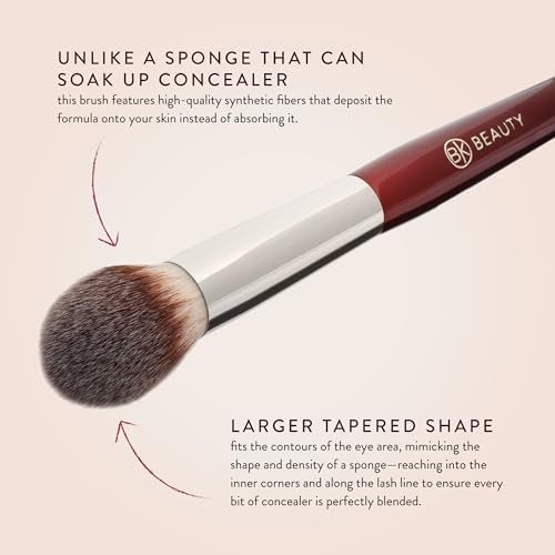 BK BEAUTY 110 Large Concealer Brush – Dense Tapered Under-Eye Concealer Brush for Quick Blending, Full Coverage Finish Avelisse