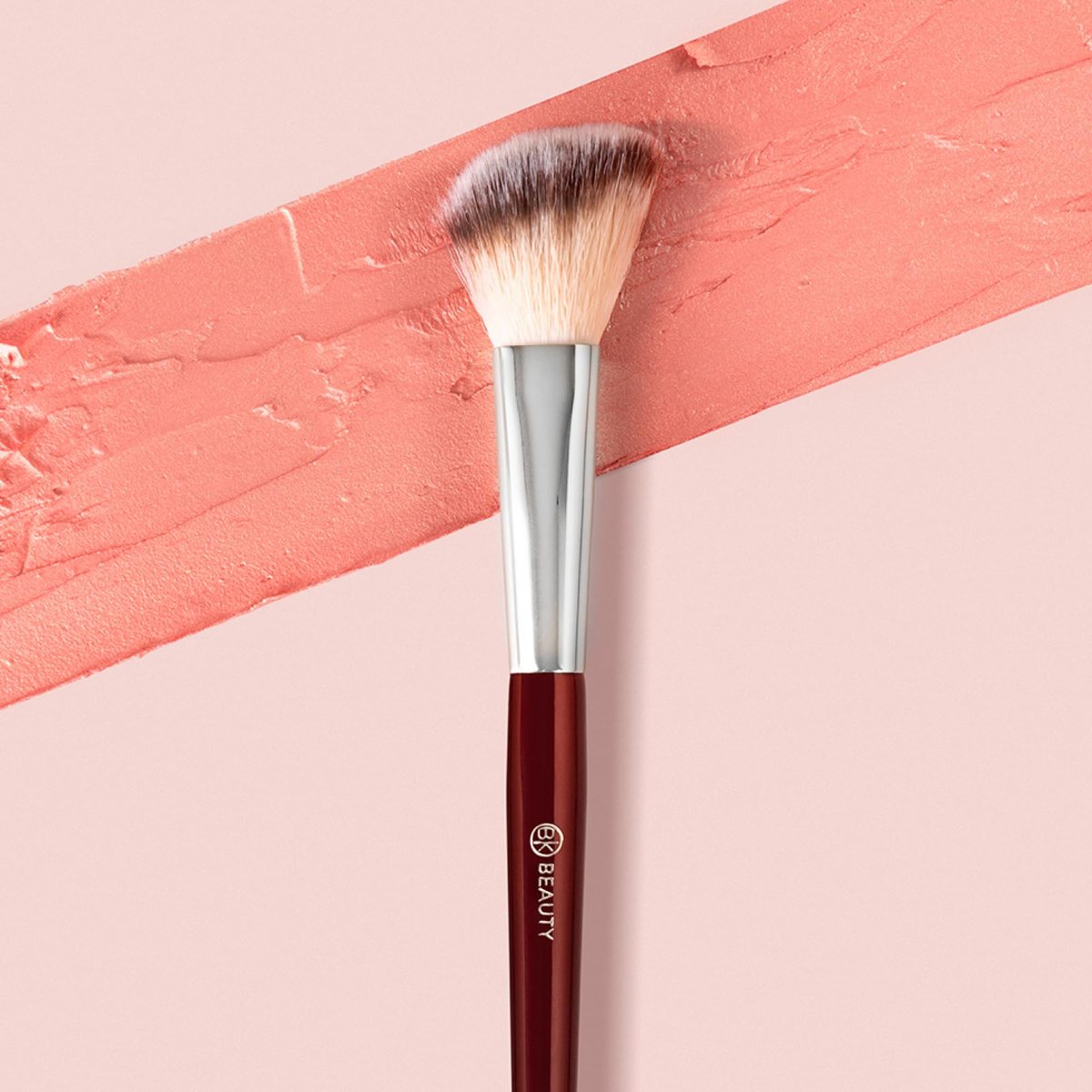 BK BEAUTY 112 Small Angled Face Brush – Precise Blush Brush for Soft, Natural Blend on Smaller Faces & Highlighting Avelisse