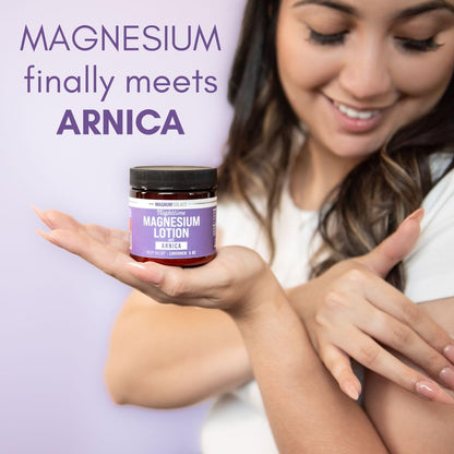 Magnum Solace Nighttime Magnesium Lotion with Arnica – Highly Concentrated Magnesium for Muscles & Joints – Apply to Legs or Feet Before Bed – Skin-Friendly, 5 Fl Oz