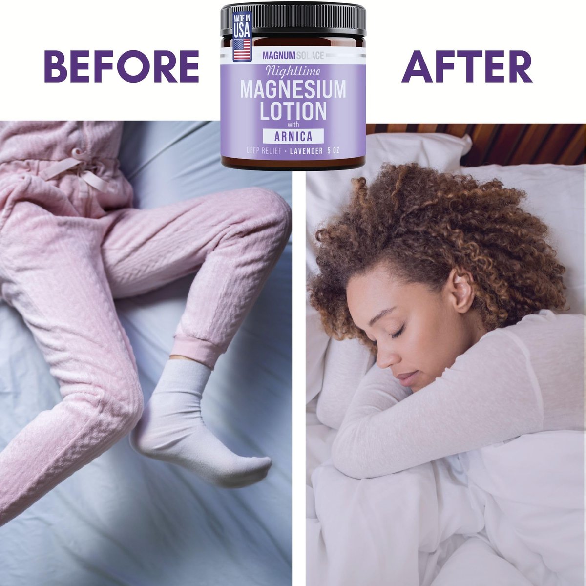 Magnum Solace Nighttime Magnesium Lotion with Arnica – Highly Concentrated Magnesium for Muscles & Joints – Apply to Legs or Feet Before Bed – Skin-Friendly, 5 Fl Oz - görsel 13