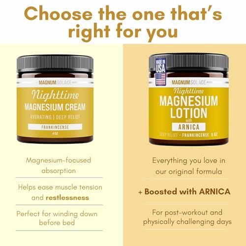 Magnum Solace Nighttime Magnesium Lotion with Arnica – Soothing Relief & Relaxation, Highly Concentrated Magnesium for Muscles & Joints, Apply to Legs or Feet Before Bed, Skin-Friendly, 5 Fl Oz - görsel 3