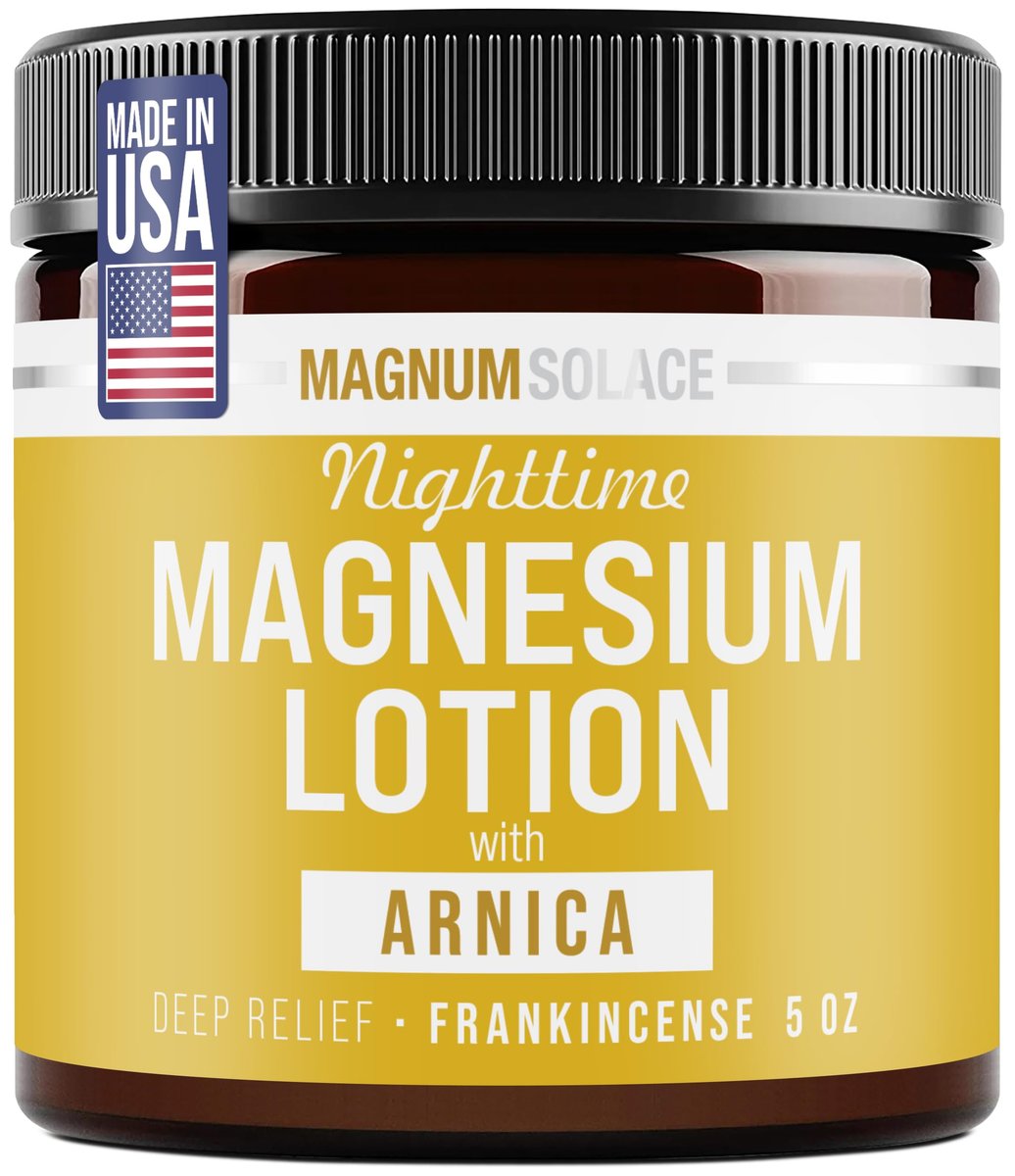Magnum Solace Nighttime Magnesium Lotion with Arnica – Soothing Relief & Relaxation, Highly Concentrated Magnesium for Muscles & Joints, Apply to Legs or Feet Before Bed, Skin-Friendly, 5 Fl Oz - görsel 2