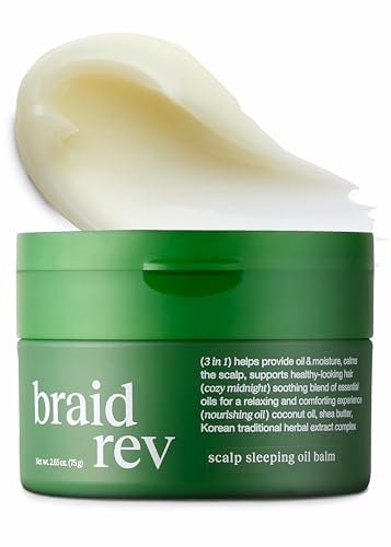 Bephor Braid Rev Scalp Sleeping Oil Balm – Korean Scalp Treatment for Dry Scalp, Balm-to-Oil Formula with Coconut & Shea Butter, Reduces Excess Sebum & Strengthens Hair Roots, 2.65 oz Avelisse