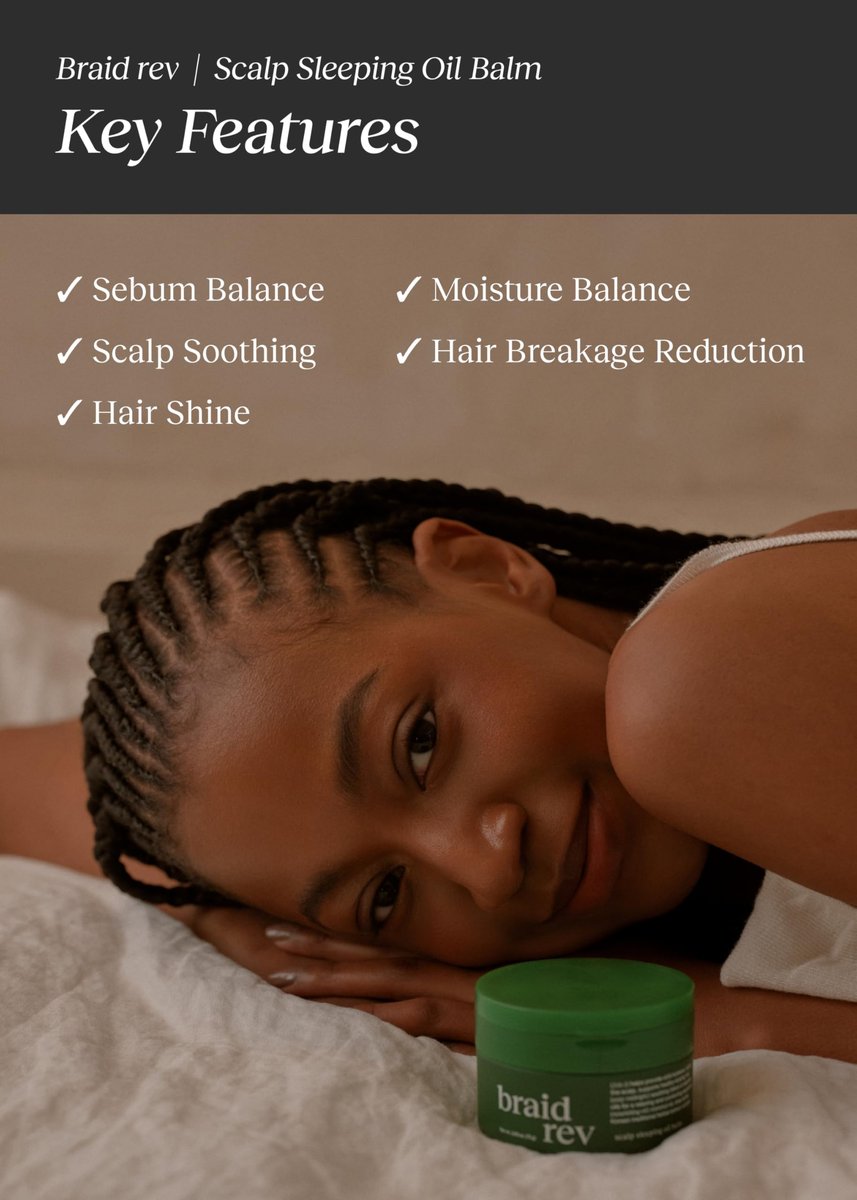 Bephor Braid Rev Scalp Sleeping Oil Balm – Korean Scalp Treatment for Dry Scalp, Balm-to-Oil Formula with Coconut & Shea Butter, Reduces Excess Sebum & Strengthens Hair Roots, 2.65 oz Avelisse