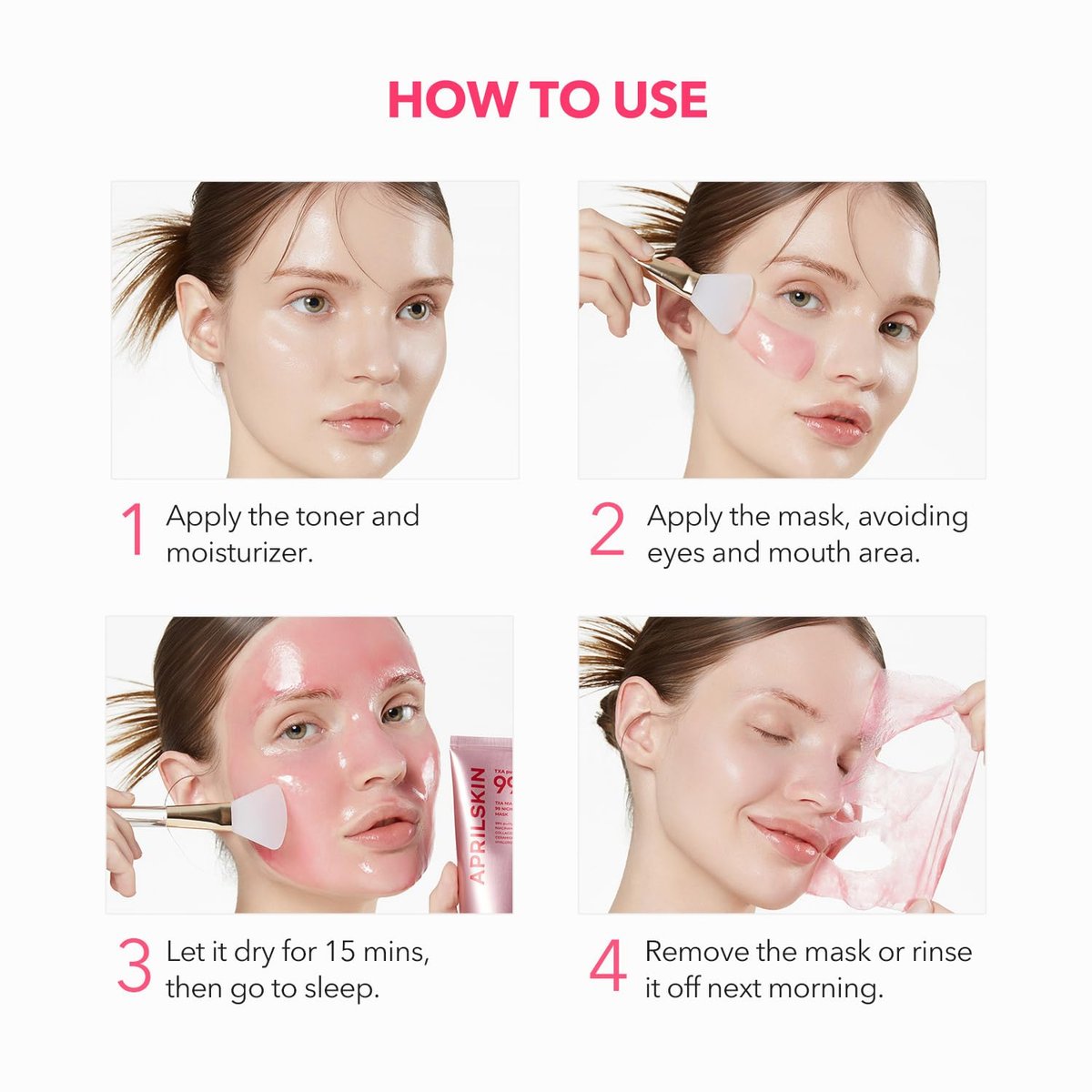 APRILSKIN TXA Niacinamide 99 Overnight Wrapping Mask – 99% High-Purity TXA + Niacinamide for Uneven Skin Tone, Firming & Pore Care (80ml / 2.70 fl.oz.) - görsel 11