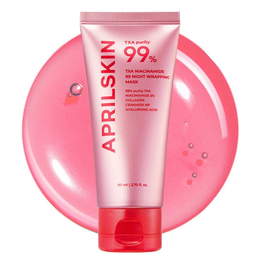 APRILSKIN TXA Niacinamide 99 Overnight Wrapping Mask – 99% High-Purity TXA + Niacinamide for Uneven Skin Tone, Firming & Pore Care (80ml / 2.70 fl.oz.)
