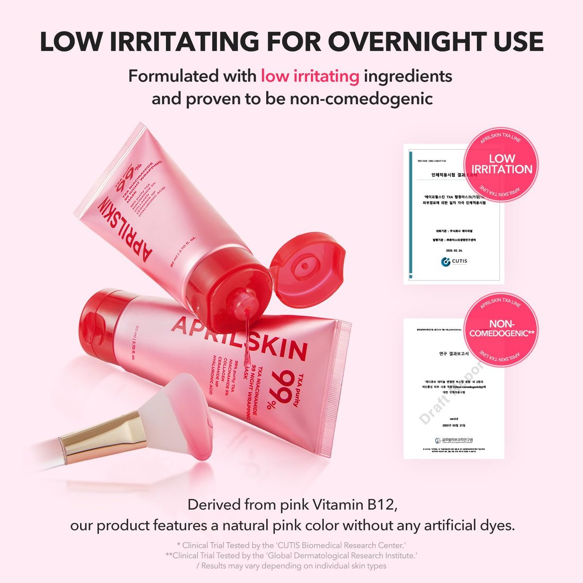 APRILSKIN TXA Niacinamide 99 Overnight Wrapping Mask – 99% High-Purity TXA + Niacinamide for Uneven Skin Tone, Firming & Pore Care (80ml / 2.70 fl.oz.) - görsel 15