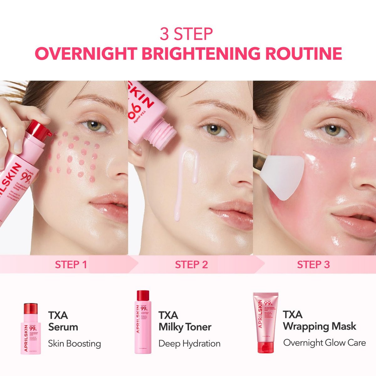 APRILSKIN TXA Niacinamide 99 Overnight Wrapping Mask – 99% High-Purity TXA + Niacinamide for Uneven Skin Tone, Firming & Pore Care (80ml / 2.70 fl.oz.) - görsel 13