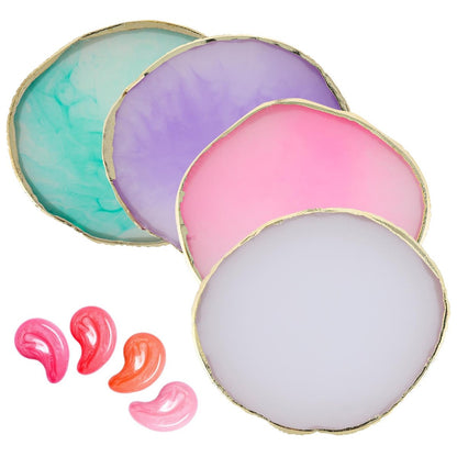 4 Pack Nail Art Palette - Resin Polish Color Design Mixing Plate for Nails | Mini Paint Palette Set