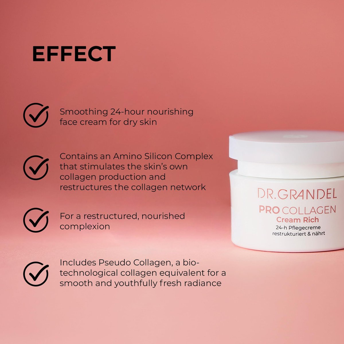 Dr. Grandel PRO COLLAGEN Cream Rich – Rich Face, Neck, and Décolleté Moisturizer for Dry Skin, Smoothes and Improves Elasticity - görsel 3