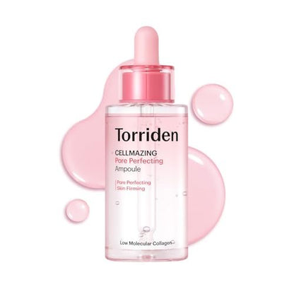 Torriden CELLMAZING Pore Perfecting Ampoule 30ml - 5D Collagen & Peptide Serum for Skin Elasticity | Korean Facial Serum Avelisse
