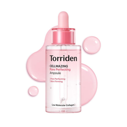 Torriden CELLMAZING Pore Perfecting Ampoule 30ml - 5D Collagen & Peptide Serum for Skin Elasticity | Korean Facial Serum Avelisse
