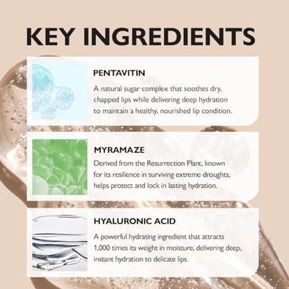 Genabelle PDRN Glazed Lip Treatment – Hydrating & Plumping Lip Balm with PDRN & Peptides for Soft, Glossy Lips – Intensive Lip Repair & Moisture Lock, Glass Skin, Korean Skincare - 0.33 fl oz Avelisse