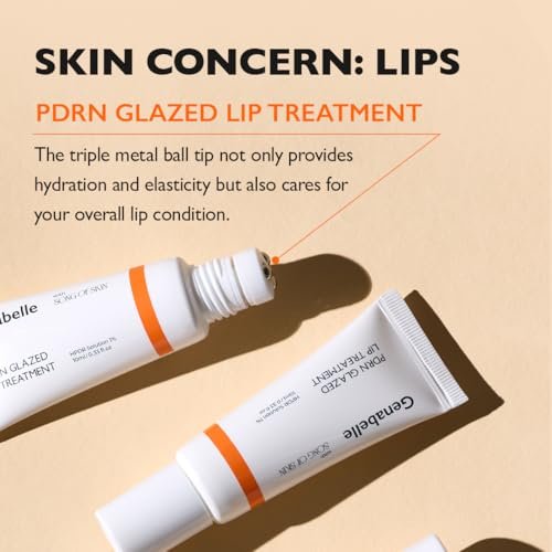 Genabelle PDRN Glazed Lip Treatment – Hydrating & Plumping Lip Balm with PDRN & Peptides for Soft, Glossy Lips – Intensive Lip Repair & Moisture Lock, Glass Skin, Korean Skincare - 0.33 fl oz Avelisse
