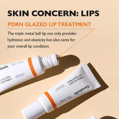 Genabelle PDRN Glazed Lip Treatment – Hydrating & Plumping Lip Balm with PDRN & Peptides for Soft, Glossy Lips – Intensive Lip Repair & Moisture Lock, Glass Skin, Korean Skincare - 0.33 fl oz Avelisse