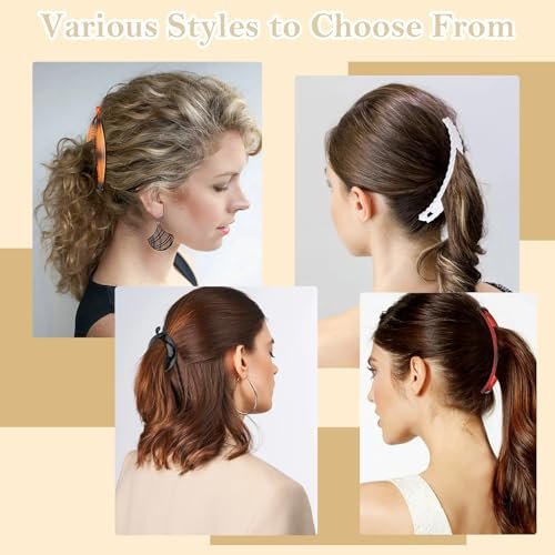 Strong Hold for Workouts & Thick Hair, 21pcs Banana Hair Clips for Women - 7 Styles Volumizing Claw Clips by Hapdoo, Secure Grip for All Hair Types - görsel 6