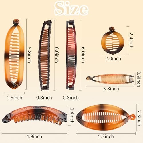 Strong Hold for Workouts & Thick Hair, 21pcs Banana Hair Clips for Women - 7 Styles Volumizing Claw Clips by Hapdoo, Secure Grip for All Hair Types - görsel 4