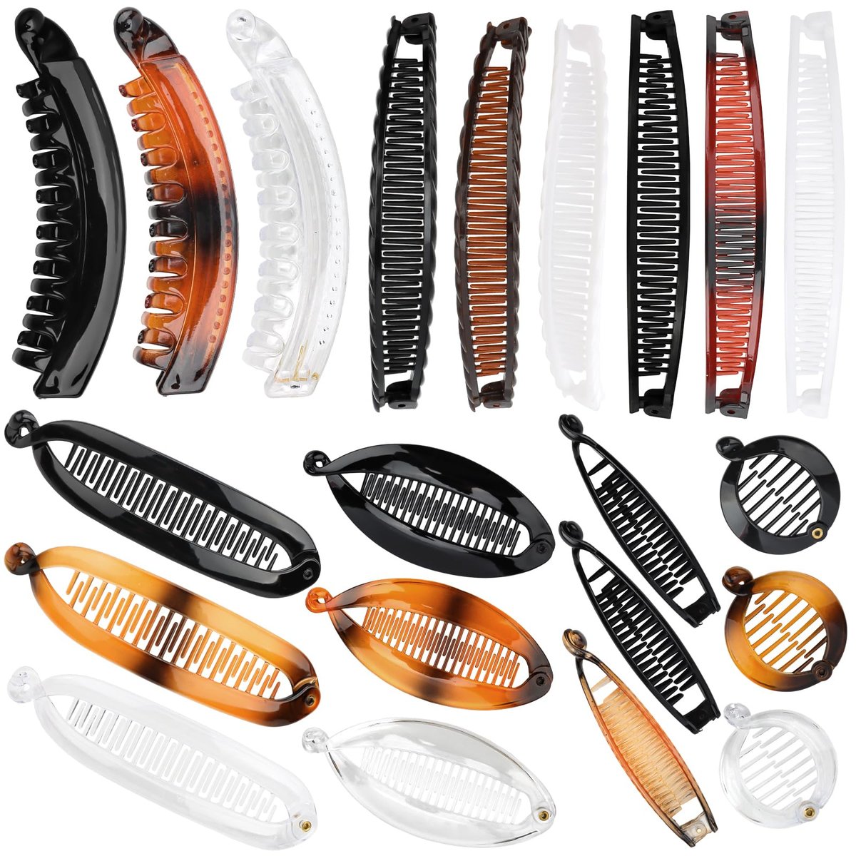 Strong Hold for Workouts & Thick Hair, 21pcs Banana Hair Clips for Women - 7 Styles Volumizing Claw Clips by Hapdoo, Secure Grip for All Hair Types - görsel 15