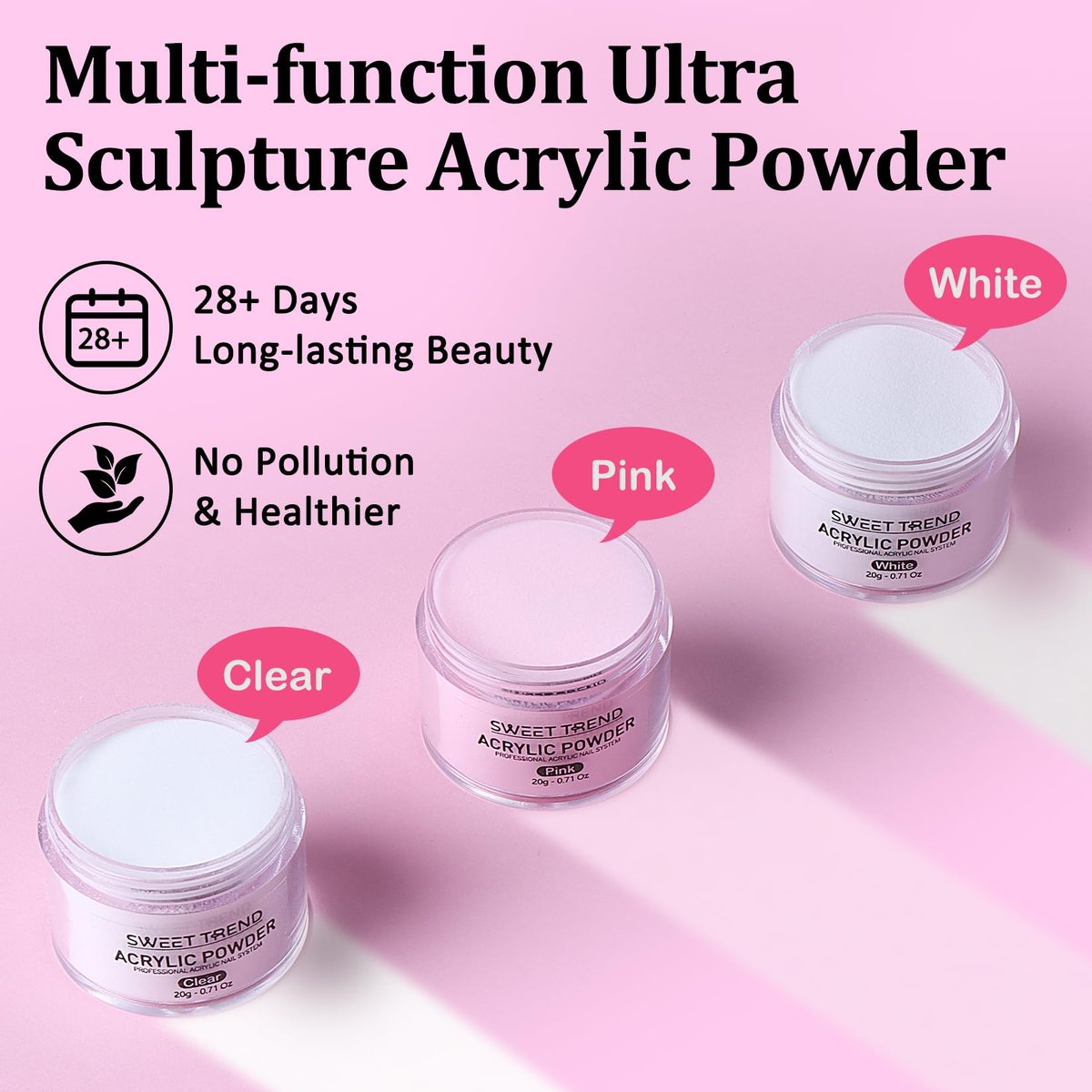 Acrylic Nail Kit with Drill - 20g Clear White Pink Acrylic Powder & Liquid Set for Beginners, Professional Brushes, Nail Tips, Full Tools Extensions Starter for Women Home & Salon Avelisse