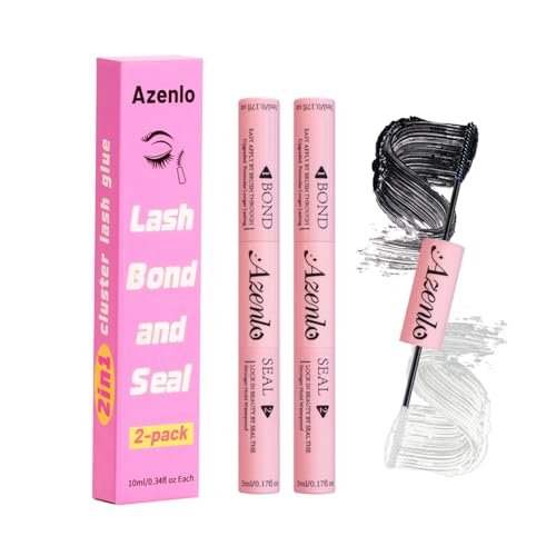 Azenlo 2-Pack Cluster Lash Bond and Seal Glue - Dual-Ended Lash Adhesive for Lash Extensions, Waterproof Latex-Free Strong Hold Lash Glue, All-Day Wear & Effortless Application for DIY Lash Clusters - görsel 2