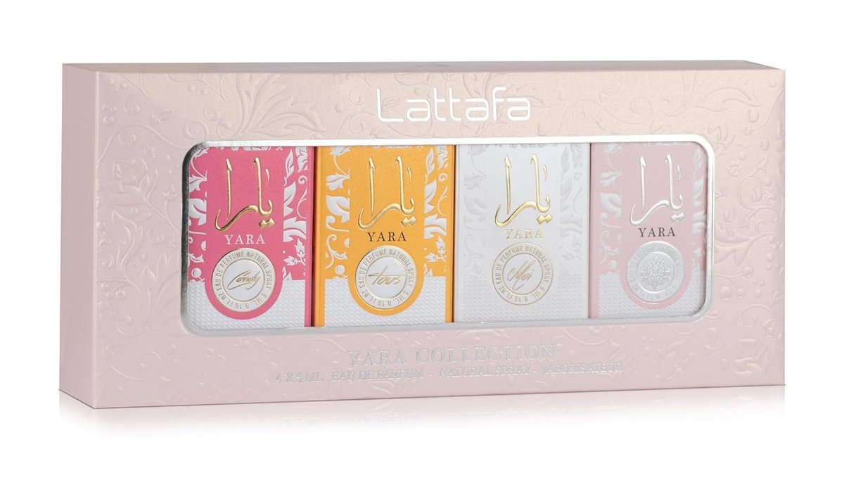 Lattafa Yara Collection 4 × 5 ml Eau de Parfum Gift Set for Women – Yara, Yara Moi, Yara Tous, Yara Candy - görsel 3
