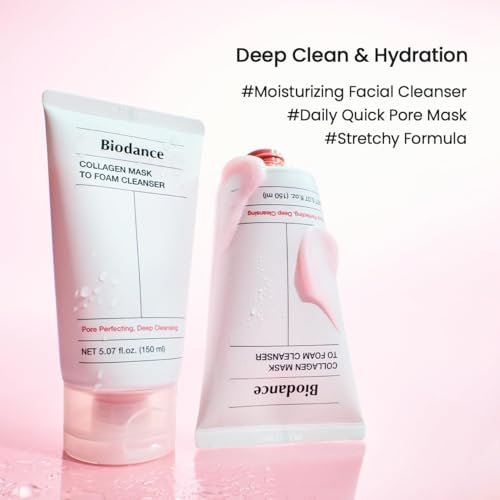 BIODANCE Collagen Mask To Foam Cleanser – 2-in-1 Pore Care & Hydrating Foaming Facial Cleanser for Sensitive Skin, Korean Skin Care, 5.07 fl. oz. (150 ml) - görsel 4
