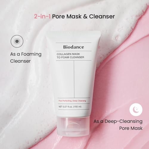 BIODANCE Collagen Mask To Foam Cleanser – 2-in-1 Pore Care & Hydrating Foaming Facial Cleanser for Sensitive Skin, Korean Skin Care, 5.07 fl. oz. (150 ml) - görsel 18