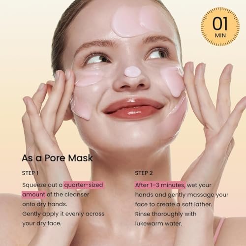 BIODANCE Collagen Mask To Foam Cleanser – 2-in-1 Pore Care & Hydrating Foaming Facial Cleanser for Sensitive Skin, Korean Skin Care, 5.07 fl. oz. (150 ml) - görsel 6