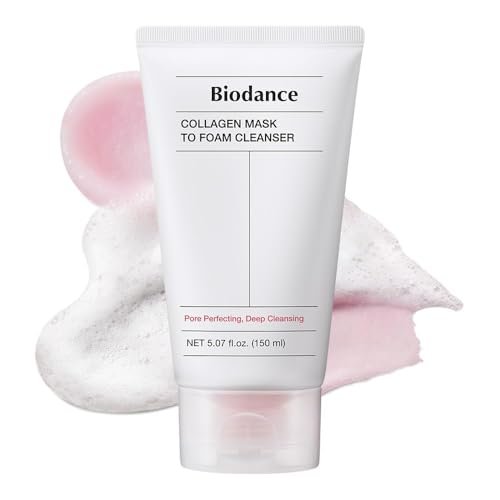BIODANCE Collagen Mask To Foam Cleanser – 2-in-1 Pore Care & Hydrating Foaming Facial Cleanser for Sensitive Skin, Korean Skin Care, 5.07 fl. oz. (150 ml) - görsel 2