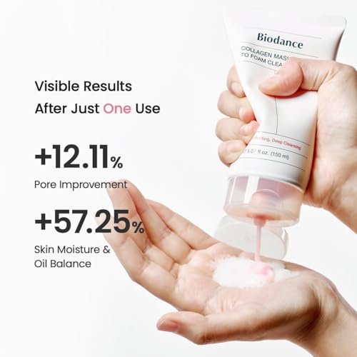 BIODANCE Collagen Mask To Foam Cleanser – 2-in-1 Pore Care & Hydrating Foaming Facial Cleanser for Sensitive Skin, Korean Skin Care, 5.07 fl. oz. (150 ml) - görsel 16