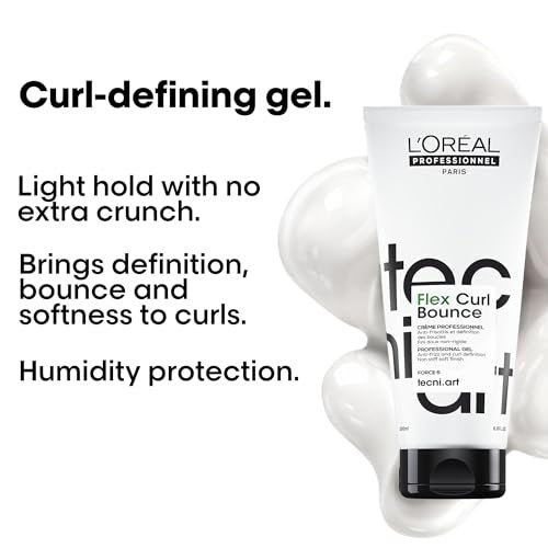 L'Oréal Professionnel Paris Flex Curl Bounce – Professional Styling Cream for Defined, Flexible Curls with Anti-Humidity & Anti-Frizz Protection, 6.8 Fl Oz - görsel 6