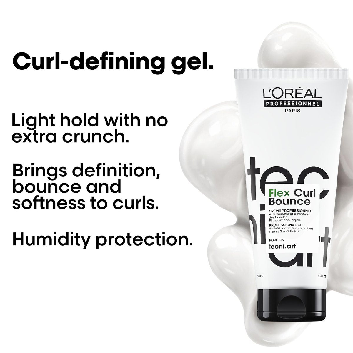 L'Oréal Professionnel Paris Flex Curl Bounce – Professional Styling Cream for Defined, Flexible Curls with Anti-Humidity & Anti-Frizz Protection, 6.8 Fl Oz - görsel 5
