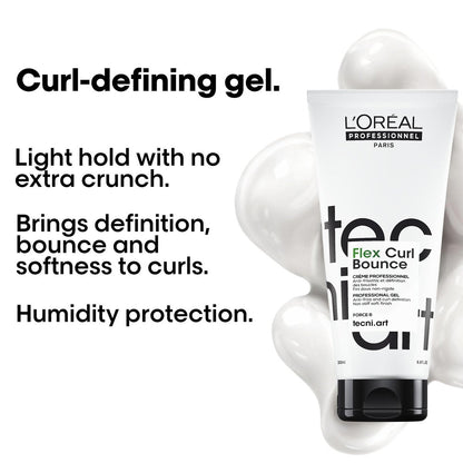 L'Oréal Professionnel Paris Flex Curl Bounce – Professional Styling Cream for Defined, Flexible Curls with Anti-Humidity & Anti-Frizz Protection, 6.8 Fl Oz