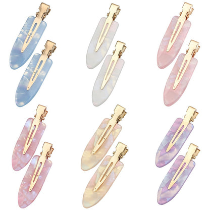 12 Pack No Crease Hair Clips - Colorful Flat Duckbill Clips for Women & Girls, Creaseless Hair Barrette Alligator Clips for Salon Hairstyling