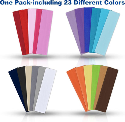 24 Pack Non-Slip Headbands for Women - Multicolor Nylon Hair Bands (Black, White, Pink, Red, Purple, Blue, Green, Yellow, Orange)