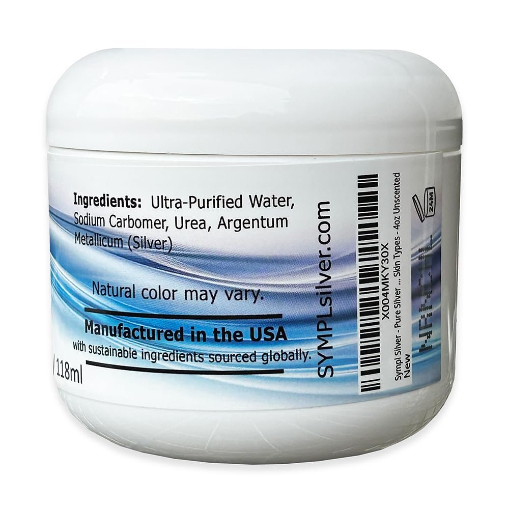 Sympl Silver Pure Silver Skin Repair & Restore Gel - Unscented, 75ppm Colloidal Silver Gel - 4 oz - görsel 3