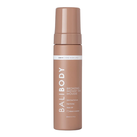 Bali Body Instant Tan Mousse - Wash-Off Bronzing Mousse for Natural Glow, Quick-Dry Finish, 200ml