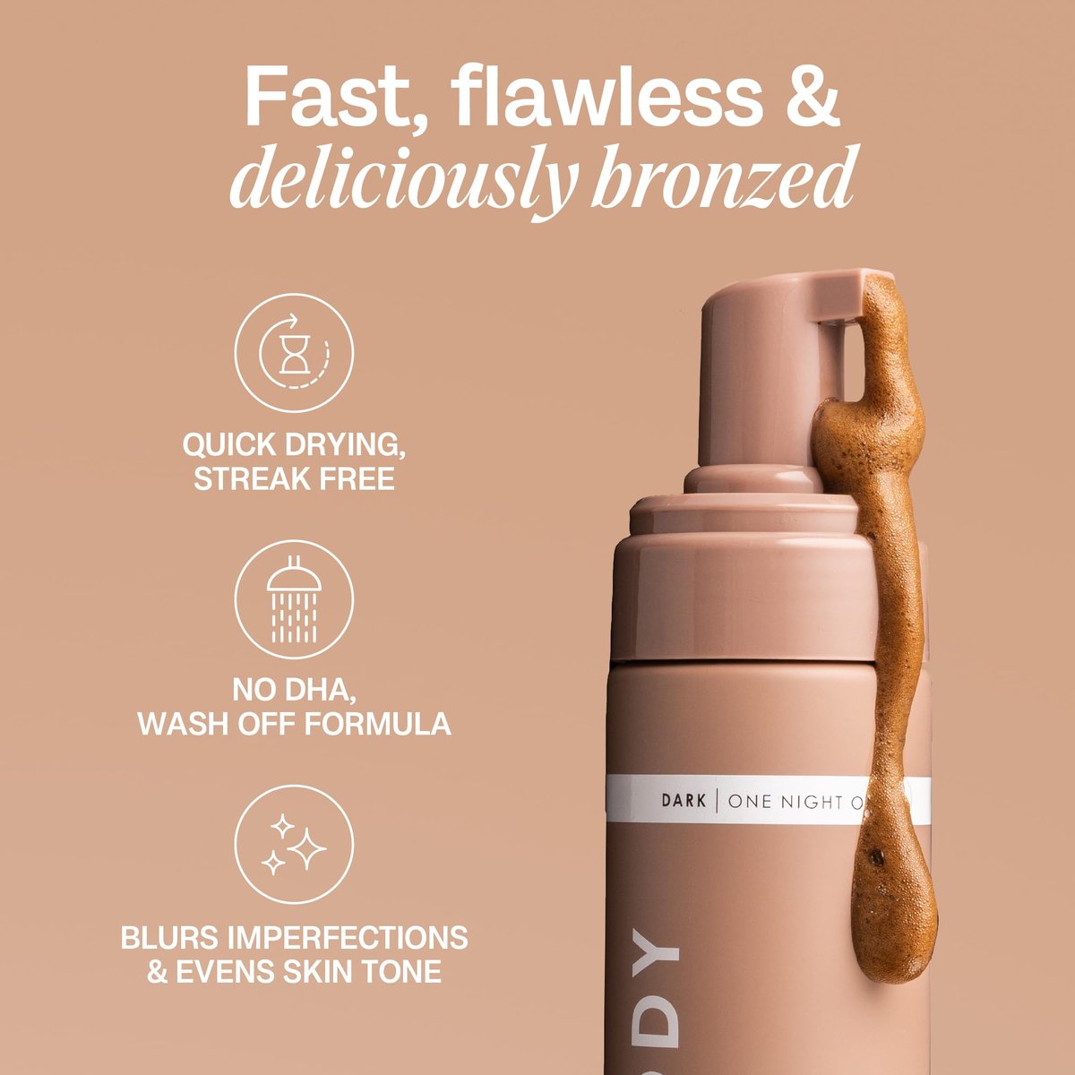 Bali Body Instant Tan Mousse - Wash-Off Bronzing Mousse for Natural Glow, Quick-Dry Finish, 200ml - görsel 9