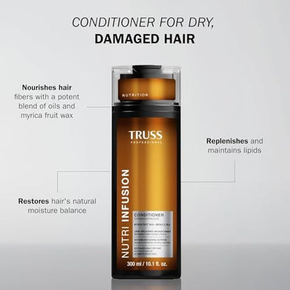 TRUSS Nutri Infusion Hair Conditioner for Damaged Hair - Moisturizing Conditioner with Myrica Fruit Wax & Miracle Oils, Restore Natural Moisture Balance, 10.14 fl oz Avelisse