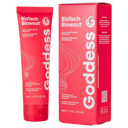 Biotech Blowout Leave-In Restorative Hair Mask - Style & Heat Protectant 450°F, Frizz Control, 8-Hour Style, for Damaged Hair - Goddess Maintenance Avelisse