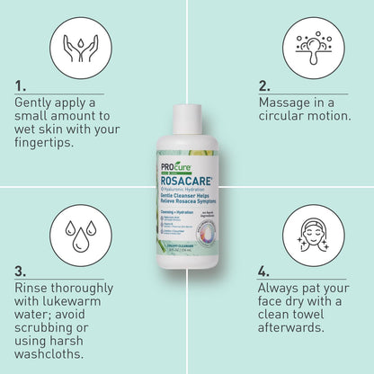 PROcure Rosacare Gentle Cream Cleanser – Hyaluronic Acid, Niacinamide & Licorice Root Face Wash for Sensitive, Redness-Prone Skin – Daily Use Avelisse
