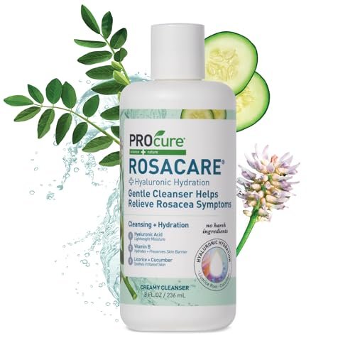 PROcure Rosacare Gentle Cream Cleanser – Hyaluronic Acid, Niacinamide & Licorice Root Face Wash for Sensitive, Redness-Prone Skin – Daily Use Avelisse